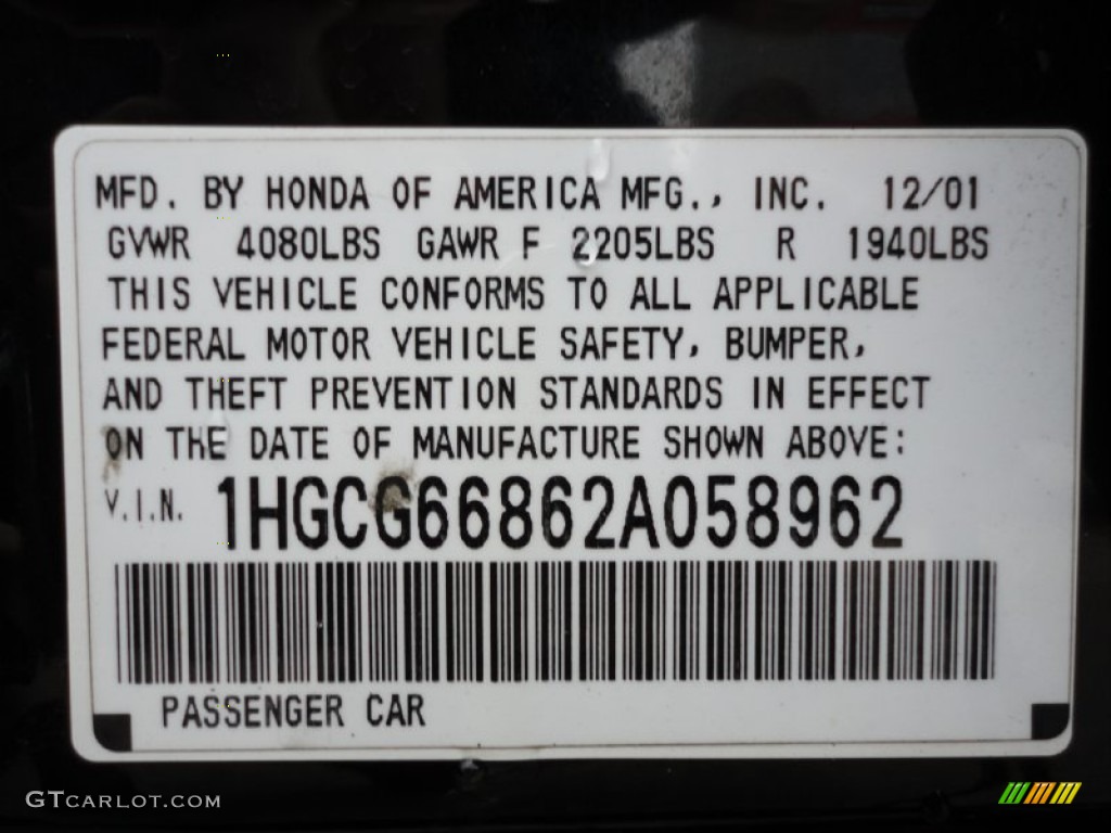 2002 Accord EX Sedan - Nighthawk Black Pearl / Quartz Gray photo #15