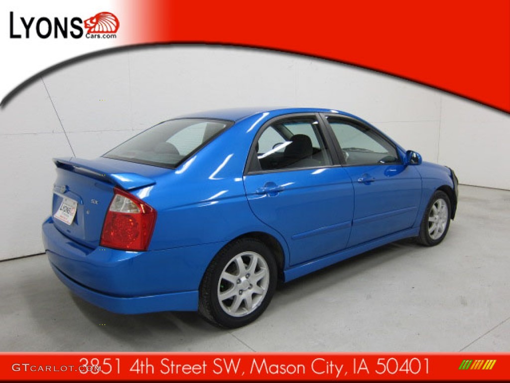 2006 Spectra SX Sedan - Spark Blue / Gray photo #18