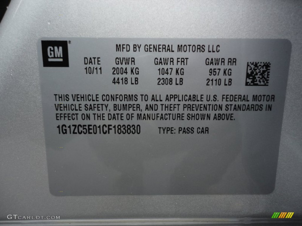 2012 Malibu LT - Silver Ice Metallic / Ebony photo #20