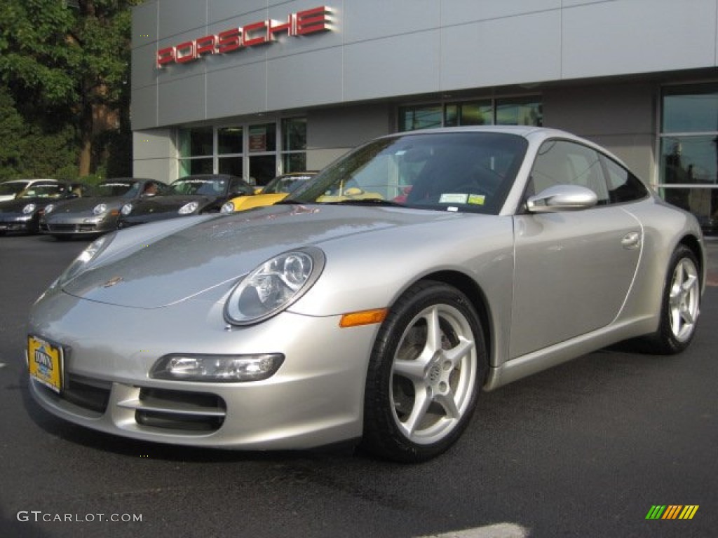 Arctic Silver Metallic 2006 Porsche 911 Carrera Coupe Exterior Photo #55532579