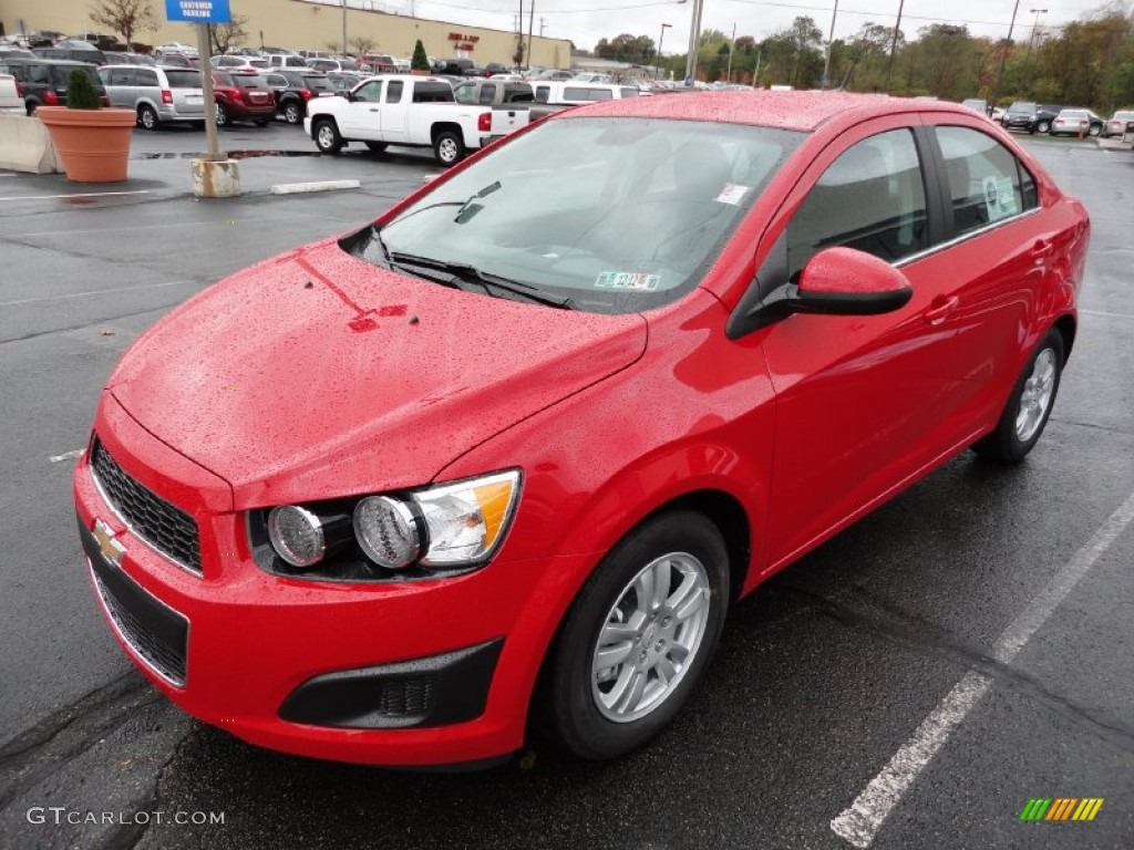 Victory Red 2012 Chevrolet Sonic LT Sedan Exterior Photo #55532885
