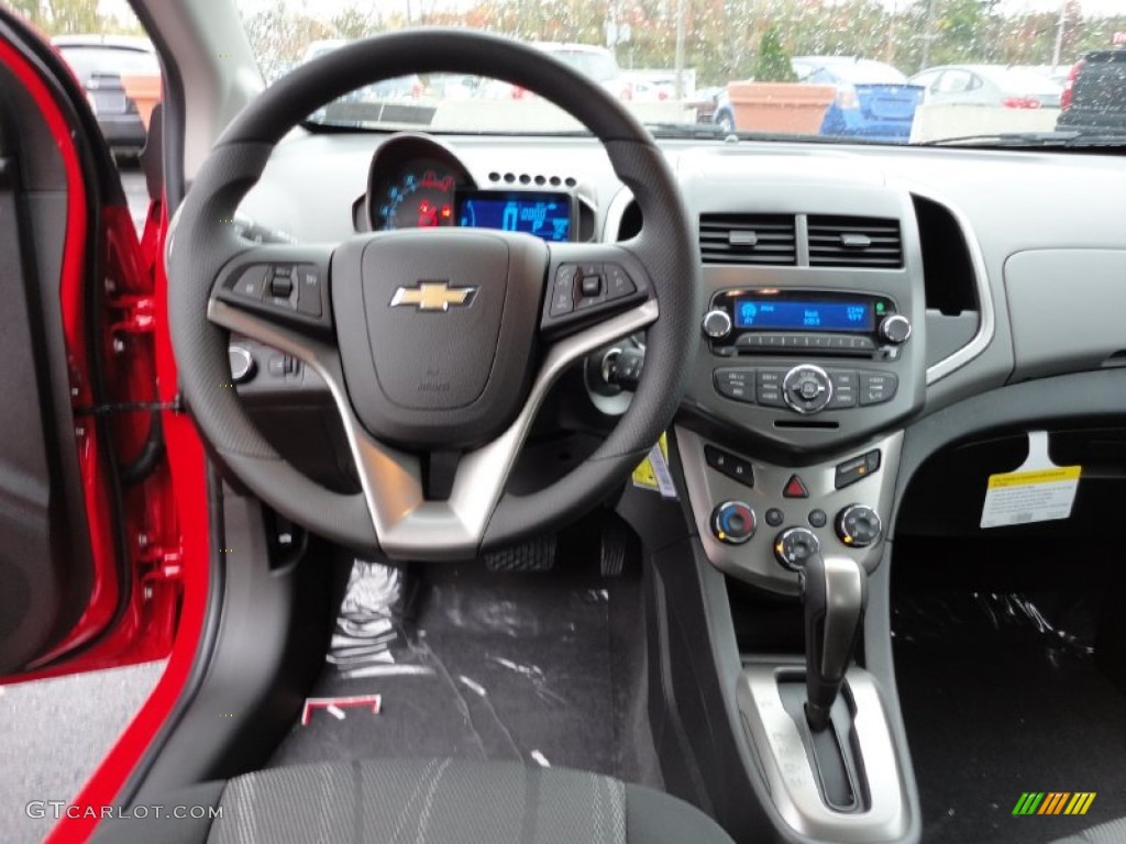 2012 Chevrolet Sonic LT Sedan Jet Black/Dark Titanium Dashboard Photo #55532936