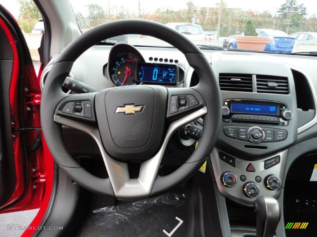 2012 Chevrolet Sonic LT Sedan Jet Black/Dark Titanium Dashboard Photo #55533059