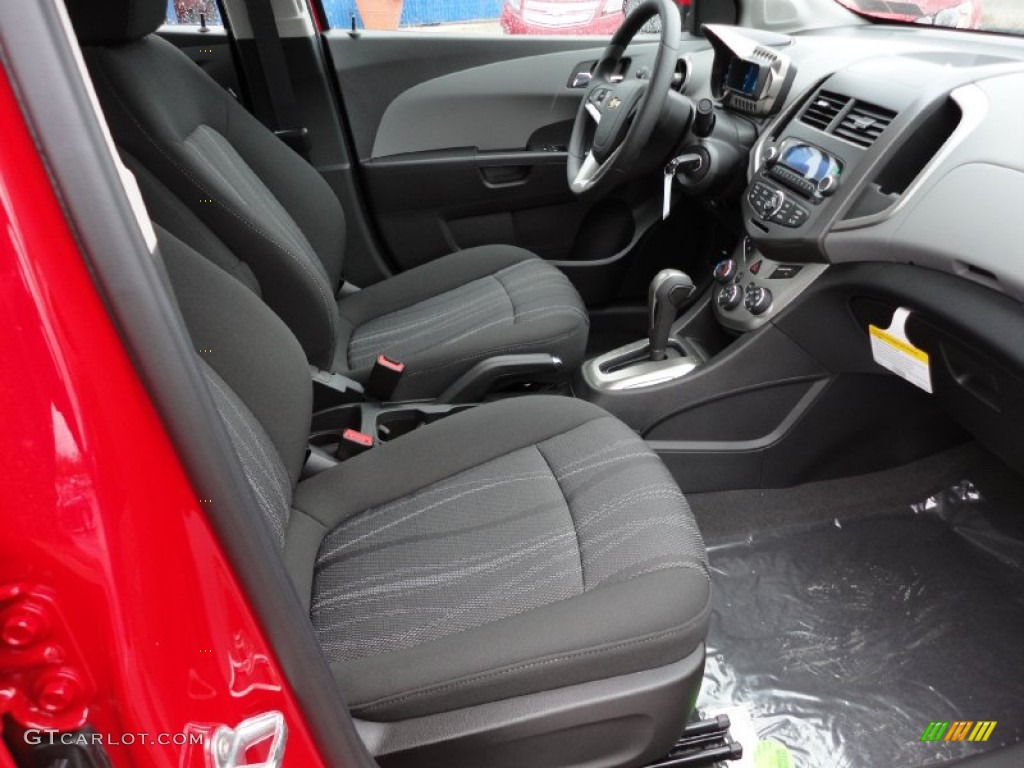 Jet Black Dark Titanium Interior 2012 Chevrolet Sonic Lt