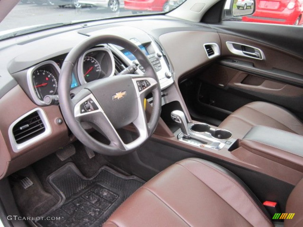 Jet Black/Brownstone Interior 2010 Chevrolet Equinox LT AWD Photo #55538055