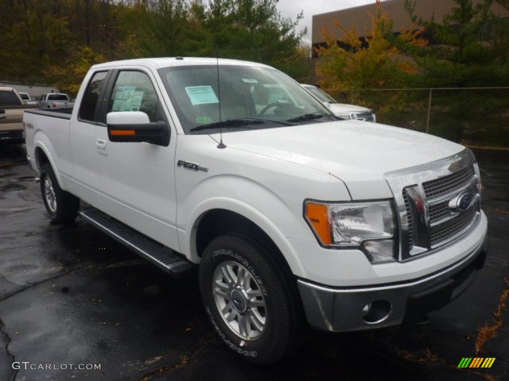 2011 F150 XLT SuperCab 4x4 - Oxford White / Pale Adobe photo #1
