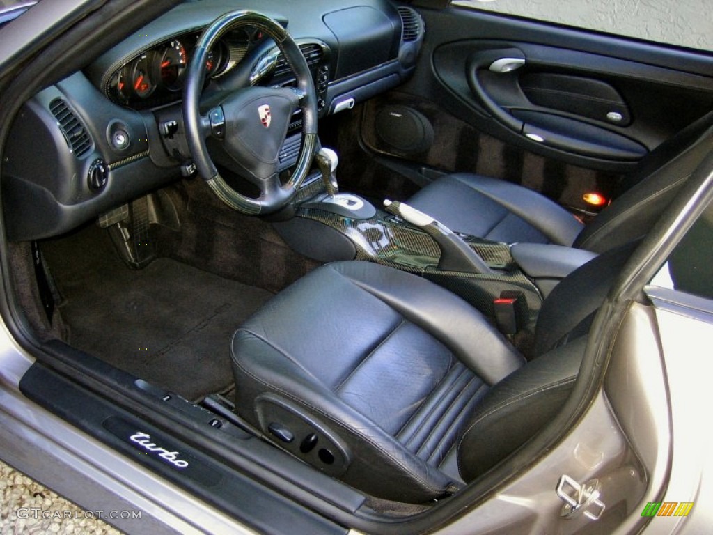 Black Interior 2003 Porsche 911 Turbo Coupe Photo #55538307