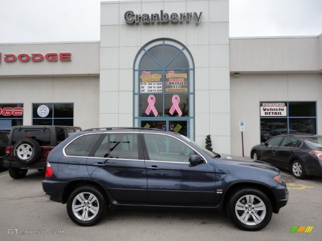 2004 X5 4.4i - Toledo Blue Metallic / Grey photo #1