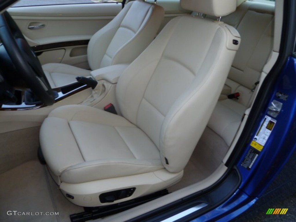 Cream Beige Interior 2010 BMW 3 Series 335i Coupe Photo #55539624
