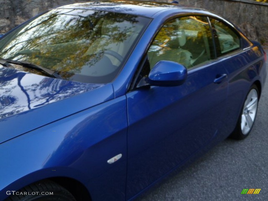 2010 3 Series 335i Coupe - Montego Blue Metallic / Cream Beige photo #12