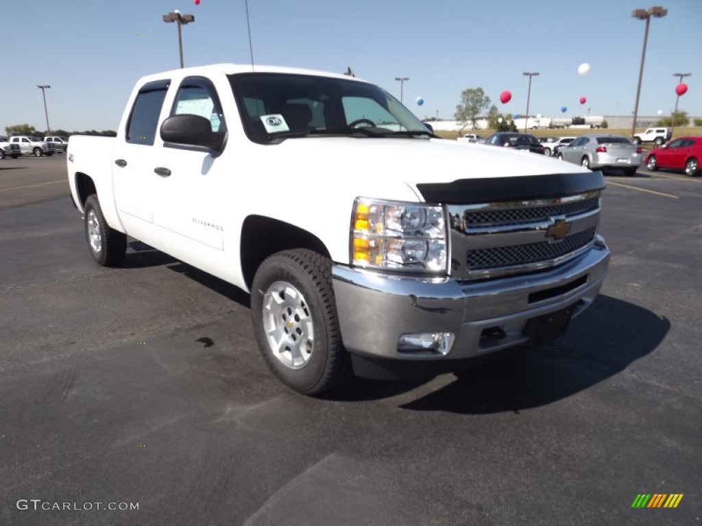 2012 Silverado 1500 LT Crew Cab 4x4 - Summit White / Light Cashmere/Dark Cashmere photo #3