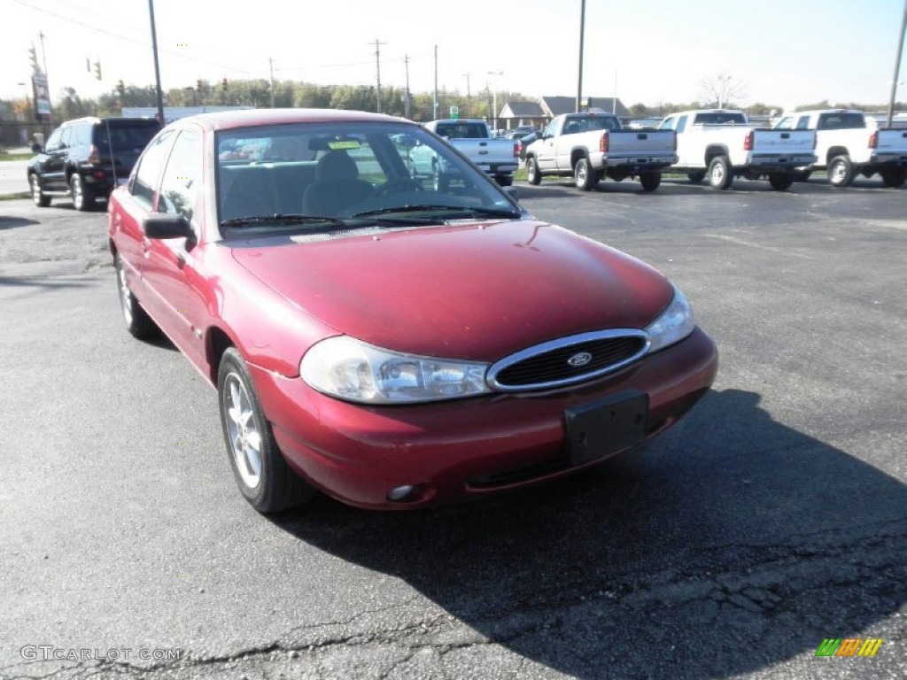 1998 Contour LX - Cabernet Red Metallic / Medium Graphite photo #2