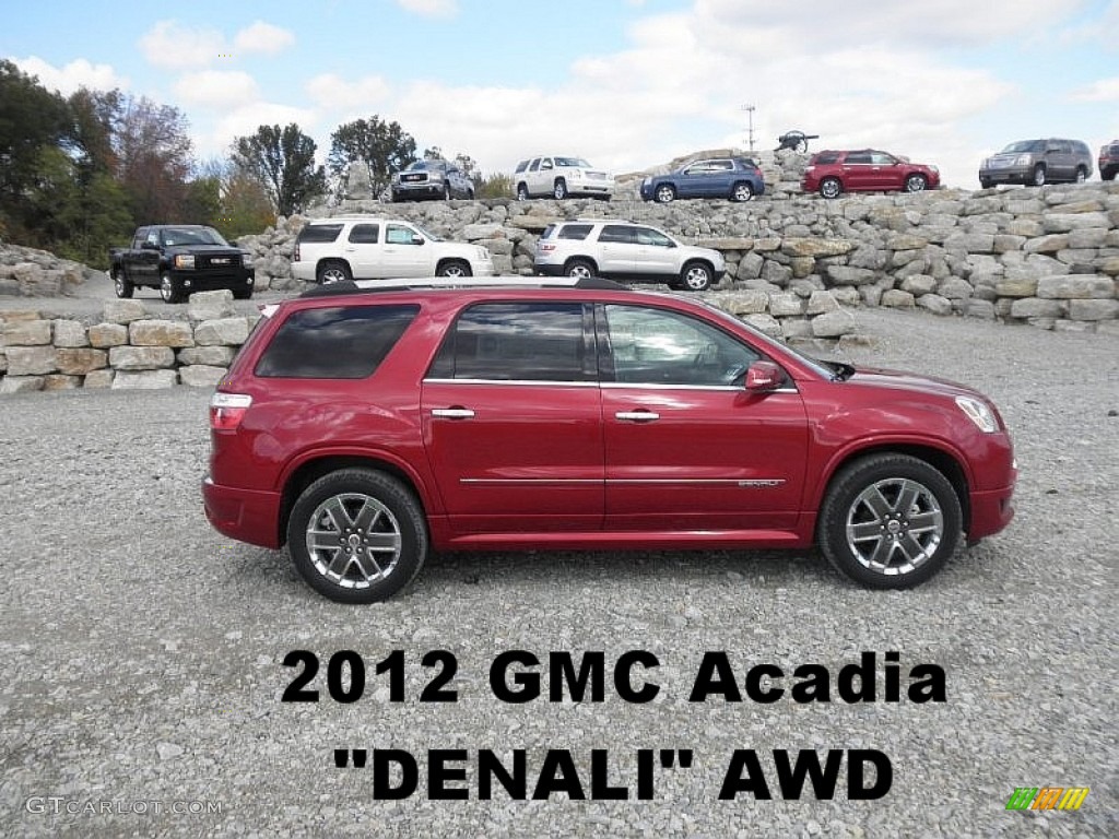 2012 Acadia Denali AWD - Crystal Red Tintcoat / Ebony photo #1
