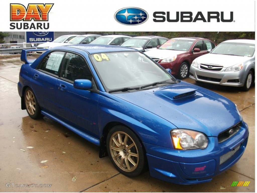 2004 Impreza WRX STi - WR Blue Pearl / Blue Ecsaine/Black photo #1