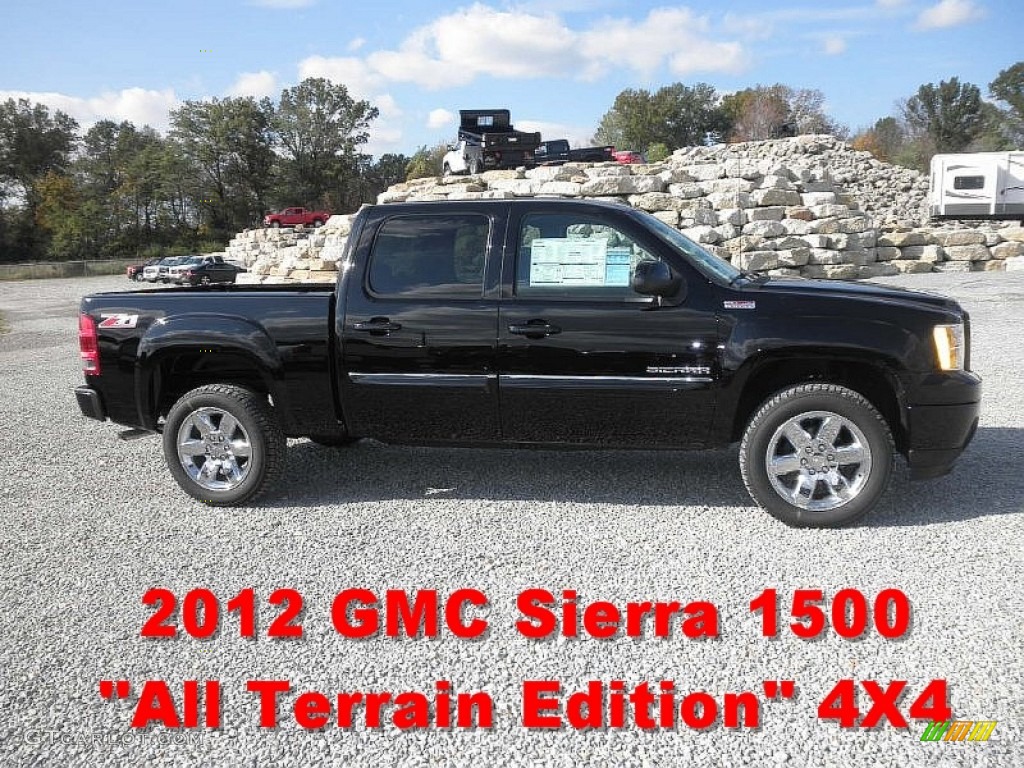2012 Sierra 1500 SLE Crew Cab 4x4 - Onyx Black / Ebony photo #1