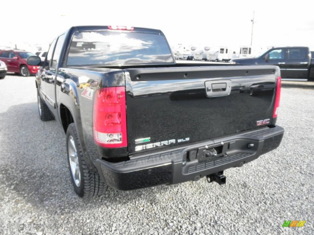 2012 Sierra 1500 SLE Crew Cab 4x4 - Onyx Black / Ebony photo #18