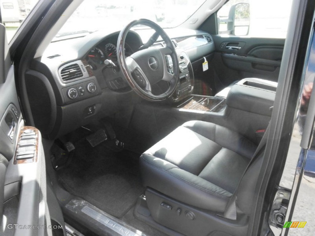 Ebony Interior 2012 GMC Sierra 3500HD Denali Crew Cab 4x4 Dually Photo #55542114