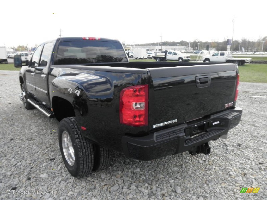 Onyx Black 2012 GMC Sierra 3500HD Denali Crew Cab 4x4 Dually Exterior Photo #55542221