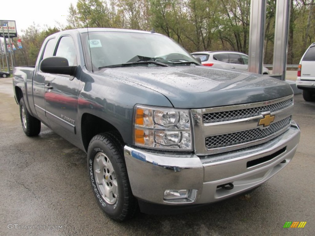 2012 Silverado 1500 LT Extended Cab 4x4 - Blue Granite Metallic / Ebony photo #5