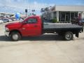 2011 Flame Red Dodge Ram 3500 HD SLT Regular Cab 4x4 Dually Stake Truck  photo #2