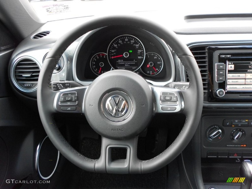 2012 Volkswagen Beetle 2.5L Titan Black Steering Wheel Photo #55543053