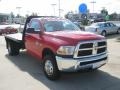 2011 Flame Red Dodge Ram 3500 HD SLT Regular Cab 4x4 Dually Stake Truck  photo #7