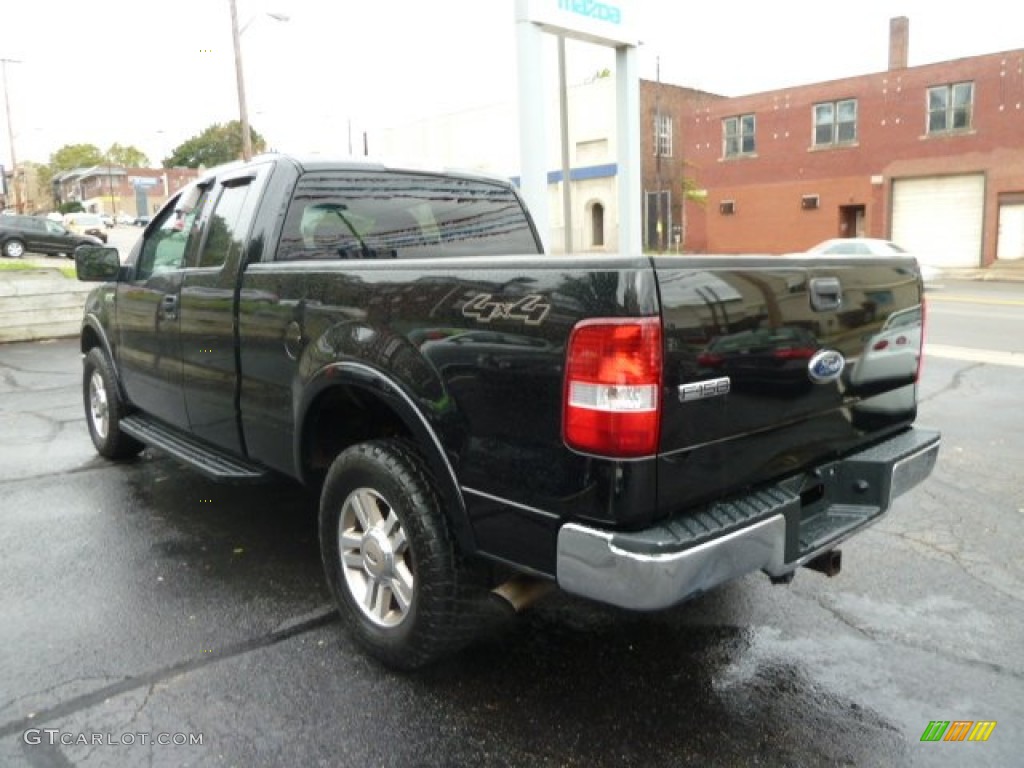 2004 F150 Lariat SuperCab 4x4 - Black / Black photo #3