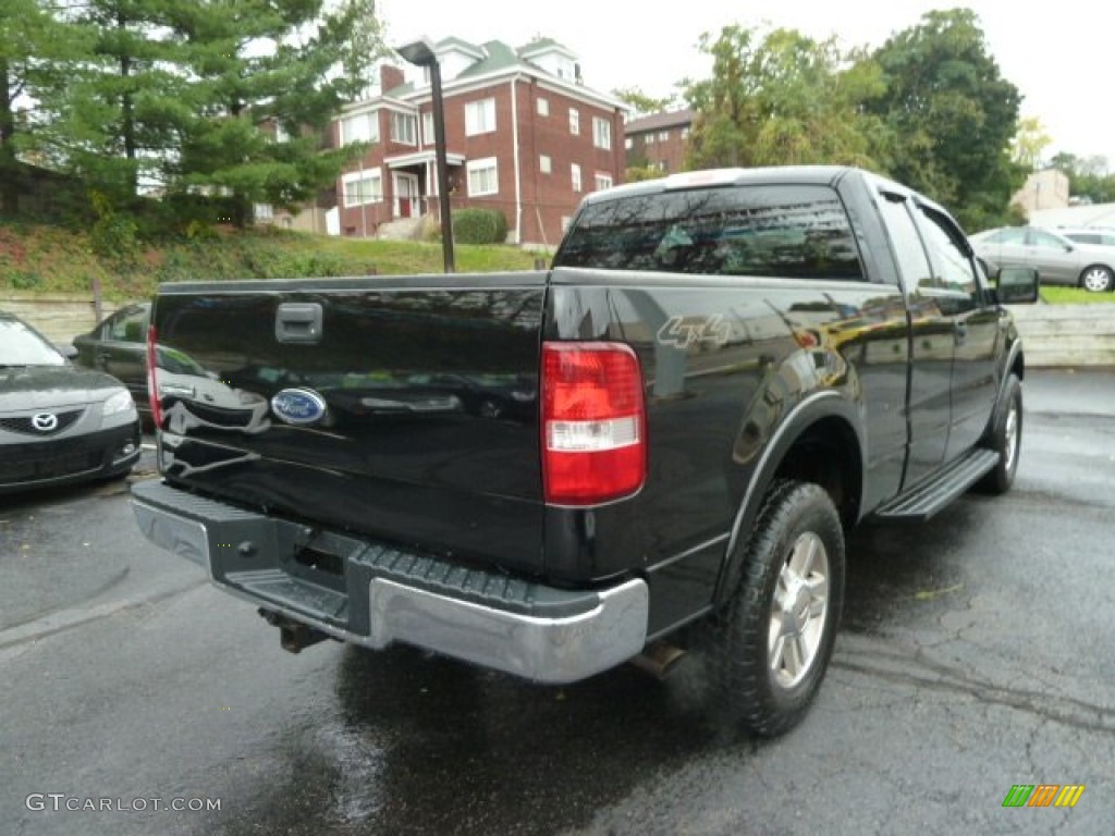 2004 F150 Lariat SuperCab 4x4 - Black / Black photo #5