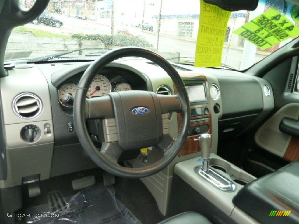 2004 F150 Lariat SuperCab 4x4 - Black / Black photo #14