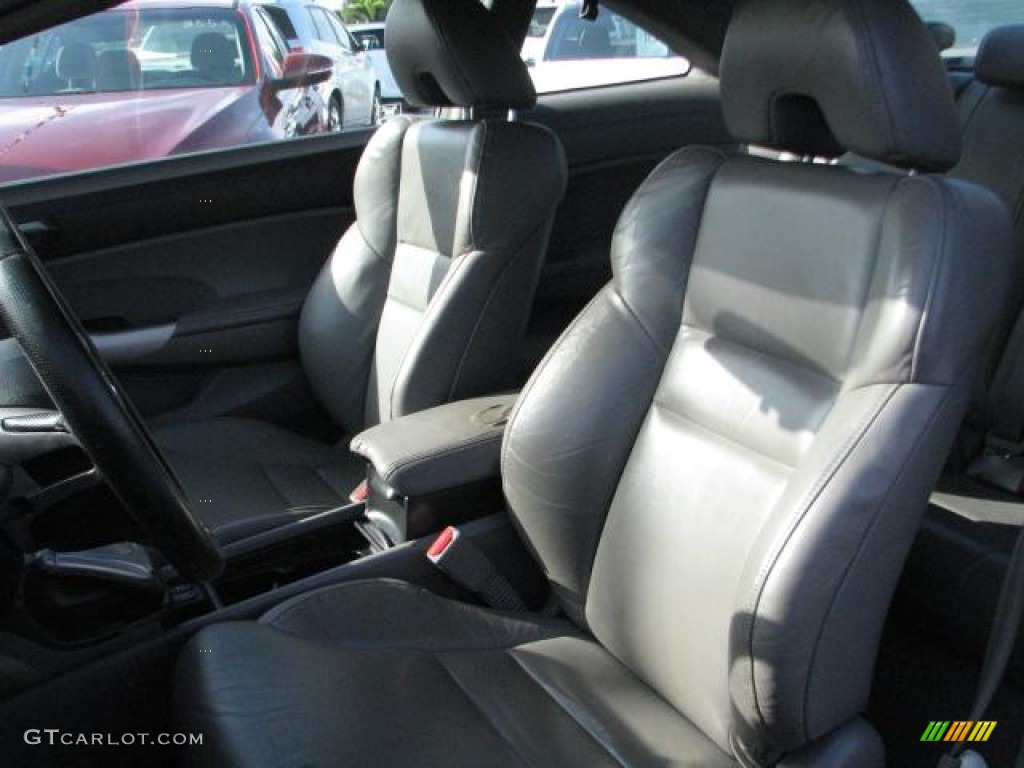 2008 Civic EX-L Coupe - Galaxy Gray Metallic / Gray photo #21