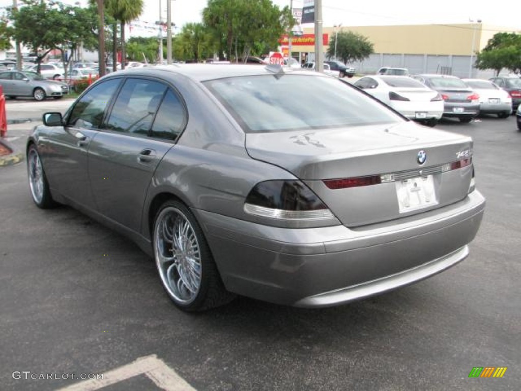 2003 7 Series 745Li Sedan - Sterling Grey Metallic / Basalt Grey/Flannel Grey photo #7
