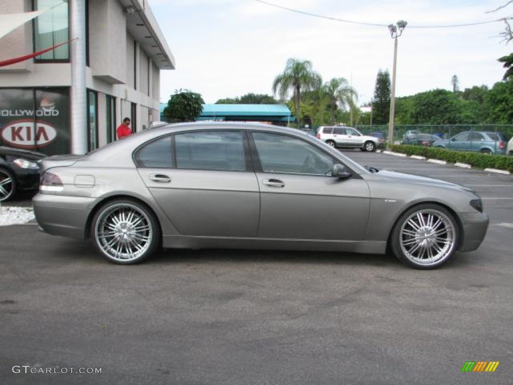 2003 7 Series 745Li Sedan - Sterling Grey Metallic / Basalt Grey/Flannel Grey photo #10