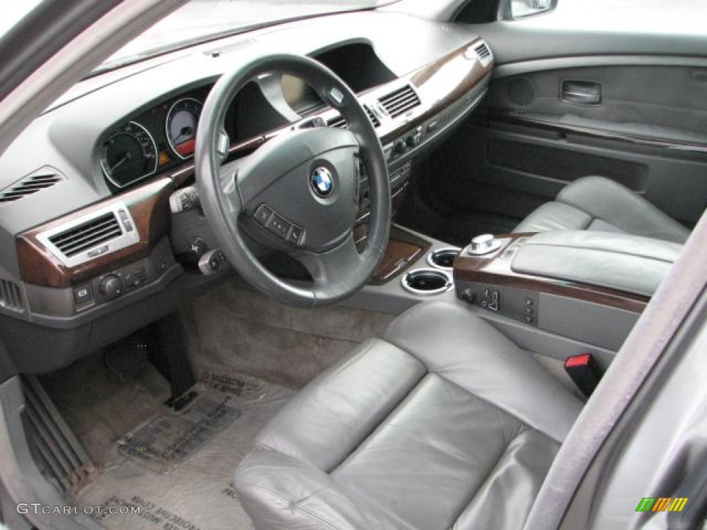 2003 7 Series 745Li Sedan - Sterling Grey Metallic / Basalt Grey/Flannel Grey photo #17
