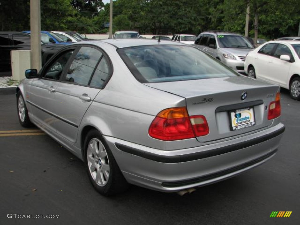 2000 3 Series 323i Sedan - Titanium Silver Metallic / Grey photo #7