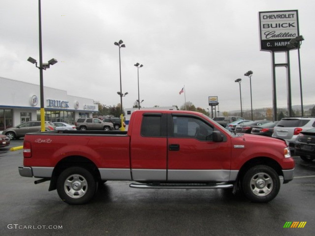 2004 F150 XLT SuperCab 4x4 - Bright Red / Medium/Dark Flint photo #2