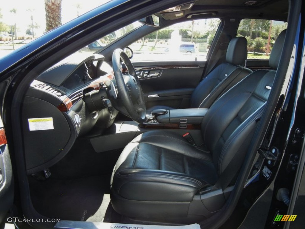 Black Interior 2008 Mercedes-Benz S 63 AMG Sedan Photo #55550613