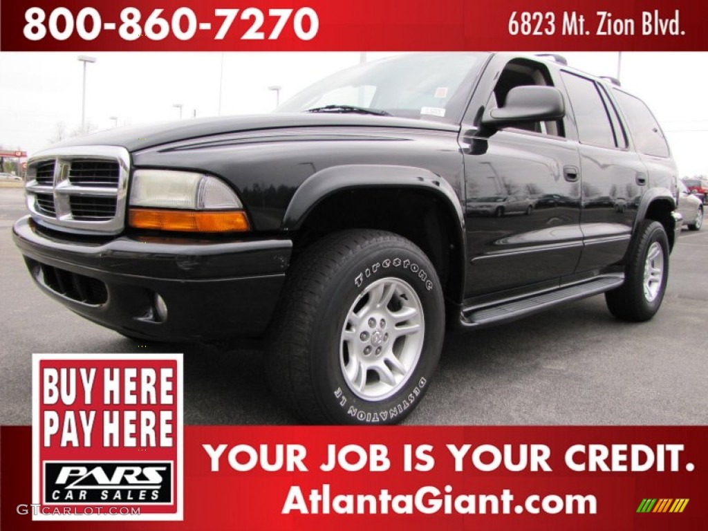 2003 Durango SLT 4x4 - Black / Taupe photo #1