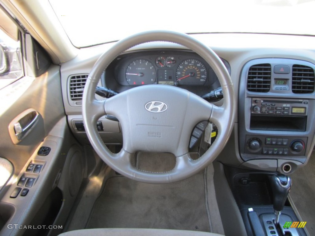 2004 Hyundai Sonata V6 Beige Dashboard Photo #55551906