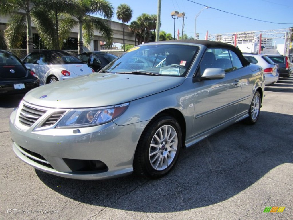 Glass Gray Metallic 2009 Saab 9-3 2.0T Convertible Exterior Photo #55553556