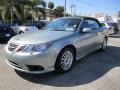 Glass Gray Metallic 2009 Saab 9-3 2.0T Convertible Exterior