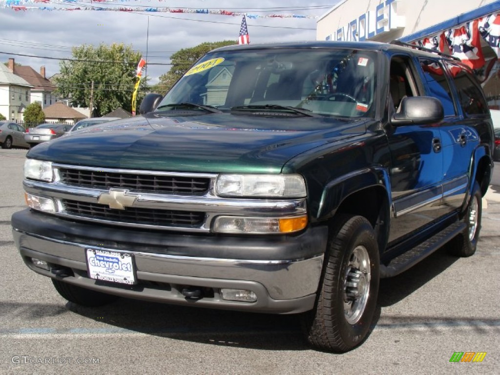 2004 Suburban 1500 LS 4x4 - Dark Green Metallic / Gray/Dark Charcoal photo #1