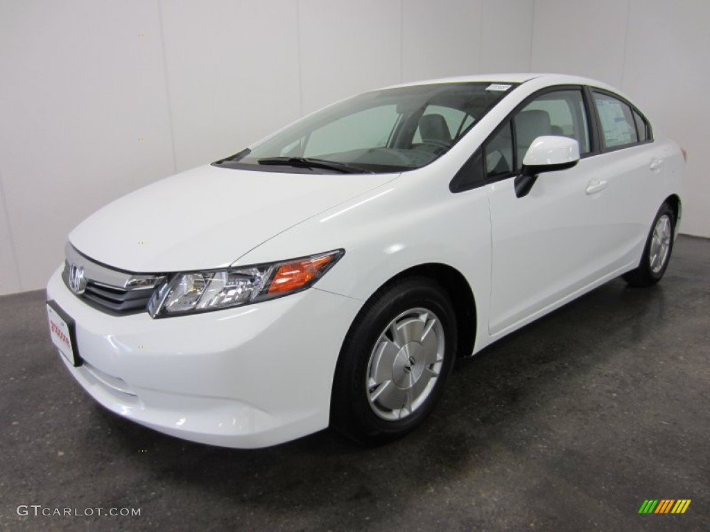 Taffeta White 2012 Honda Civic HF Sedan Exterior Photo #55553853