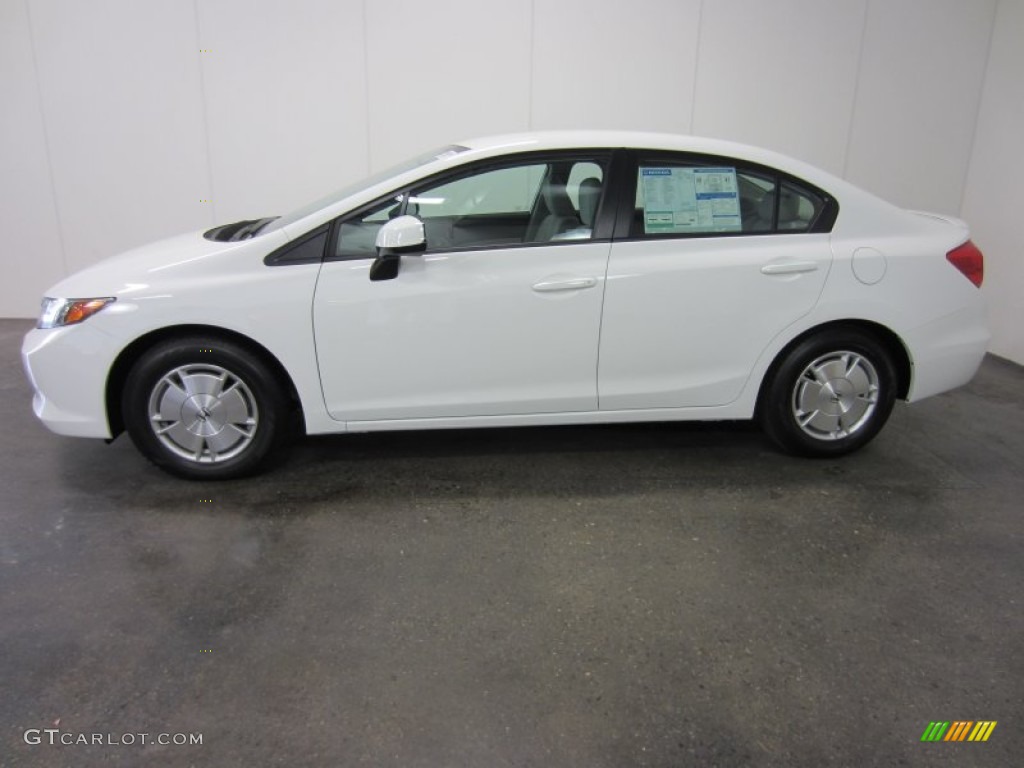 Taffeta White 2012 Honda Civic HF Sedan Exterior Photo #55553871