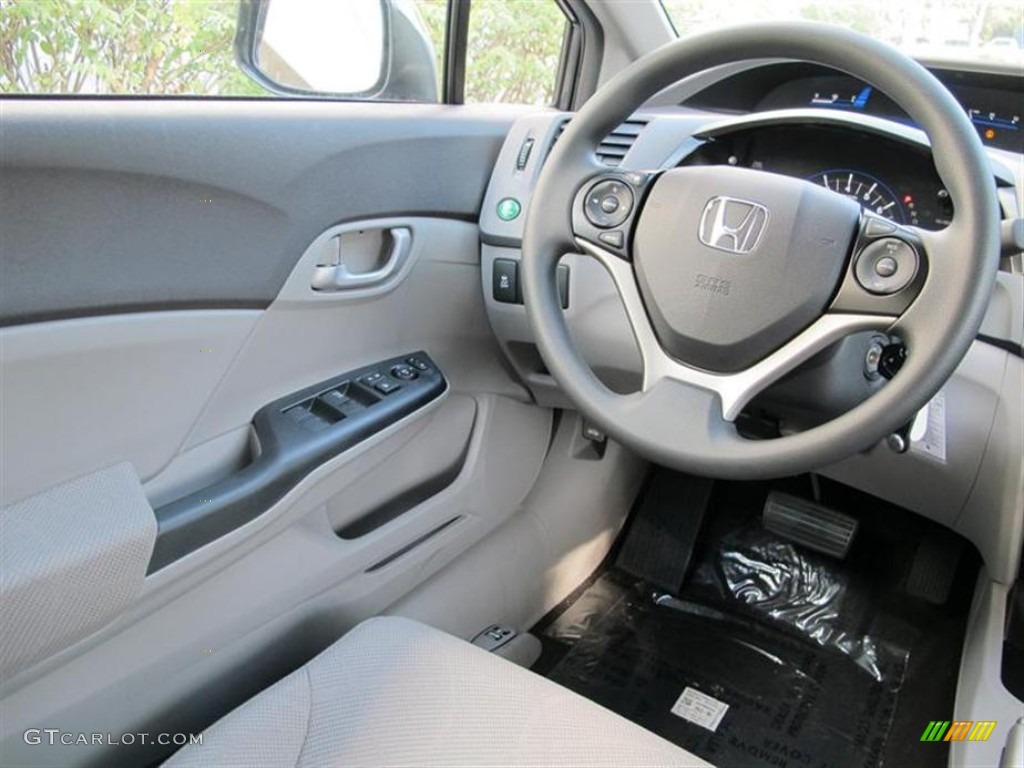 2012 Civic HF Sedan - Polished Metal Metallic / Gray photo #5