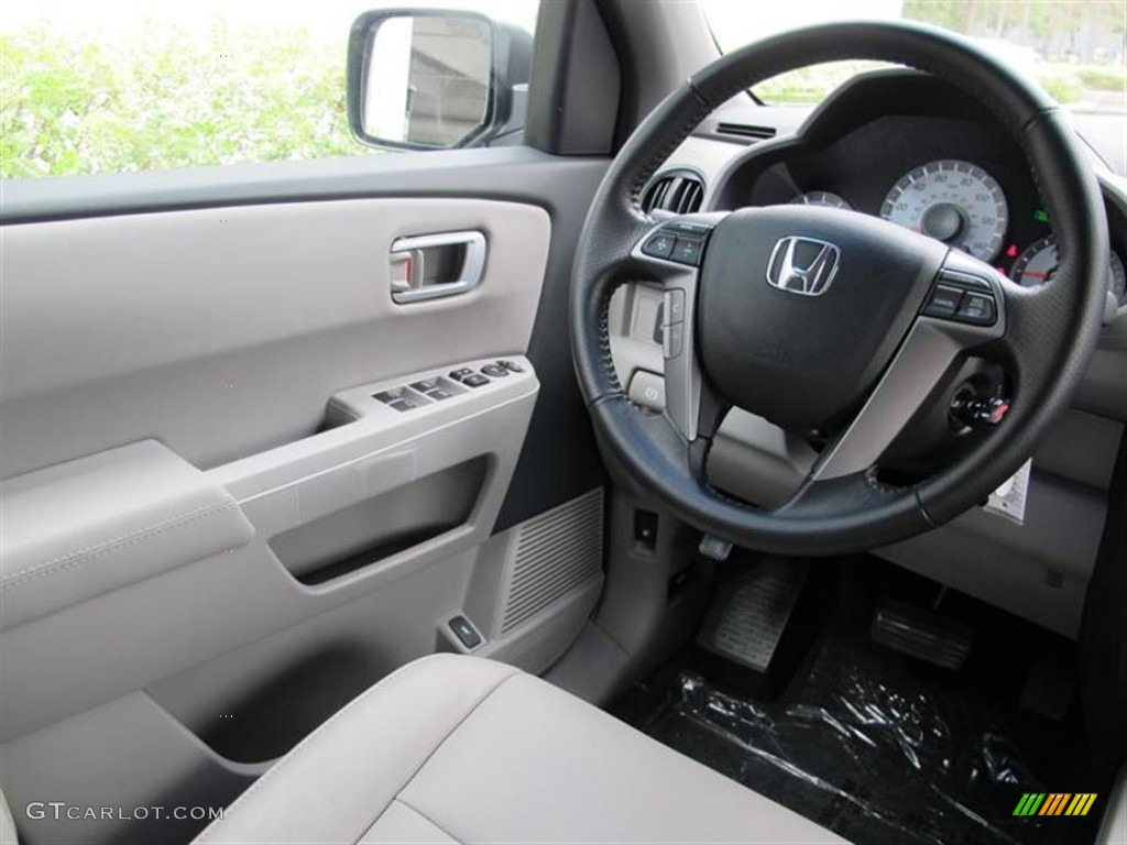 2012 Honda Pilot EX-L Gray Steering Wheel Photo #55555677