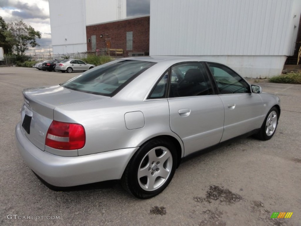 2000 A4 2.8 quattro Sedan - Light Silver Metallic / Onyx Black photo #8