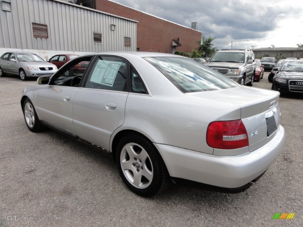 2000 A4 2.8 quattro Sedan - Light Silver Metallic / Onyx Black photo #10