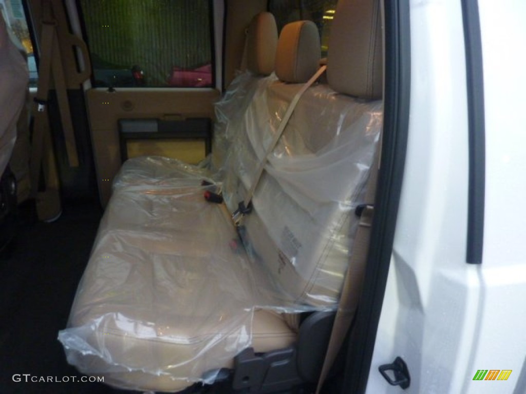 2012 F250 Super Duty Lariat Crew Cab 4x4 - White Platinum Metallic Tri-Coat / Adobe photo #11