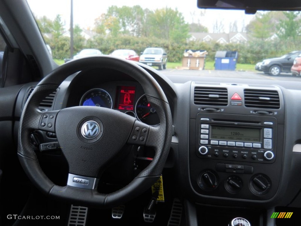 2007 Volkswagen Jetta GLI Sedan Anthracite Steering Wheel Photo #55557747