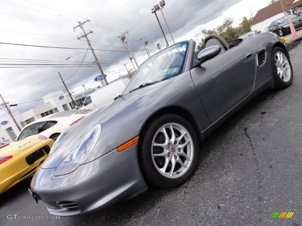 Seal Grey Metallic 2003 Porsche Boxster Standard Boxster Model Exterior Photo #55559154